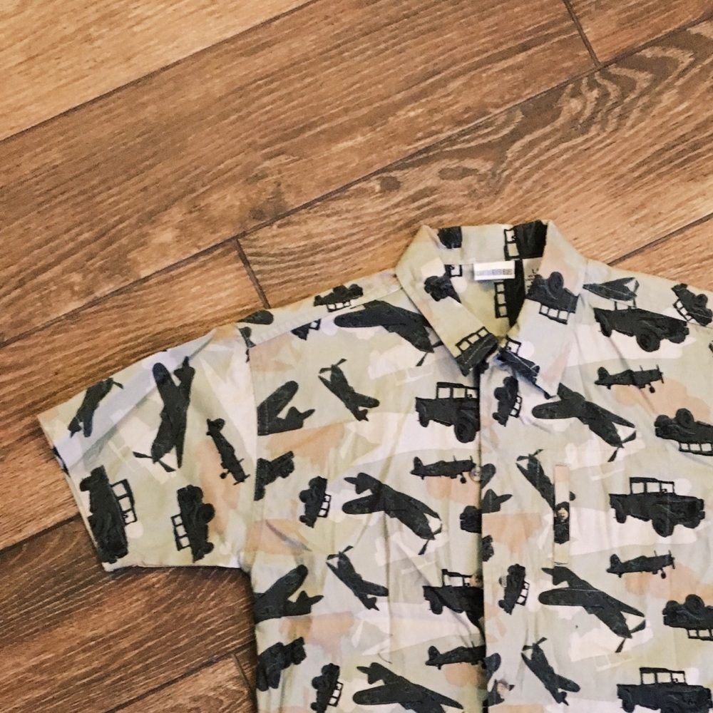 Kids Army Hawaiian Button Down